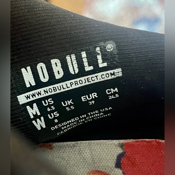 No Bull Gym Sneakers Daisy Trainer Low Top Floral Black Shoes Women's Sz 8 - Picture 2 of 9